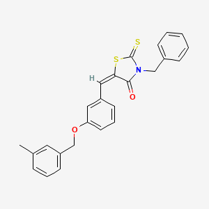 3-benzyl-5-{3-[(3-methylbenzyl)oxy]benzylidene}-2-thioxo-1,3-thiazolidin-4-one