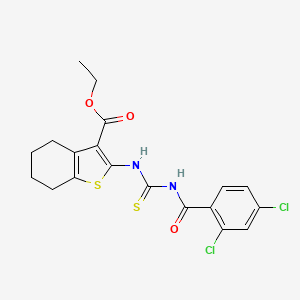 ethyl 2-({[(2,4-dichlorobenzoyl)amino]carbonothioyl}amino)-4,5,6,7-tetrahydro-1-benzothiophene-3-carboxylate