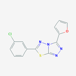 molecular formula C13H7ClN4OS B483250 6-(3-Chlorophenyl)-3-(2-furyl)[1,2,4]triazolo[3,4-b][1,3,4]thiadiazole CAS No. 515875-32-8