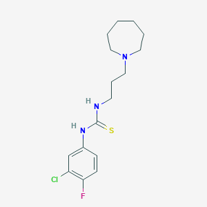 molecular formula C16H23ClFN3S B4832507 N-[3-(1-azepanyl)propyl]-N'-(3-chloro-4-fluorophenyl)thiourea 