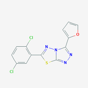 molecular formula C13H6Cl2N4OS B483252 6-(2,5-Dichlorophenyl)-3-(2-furyl)[1,2,4]triazolo[3,4-b][1,3,4]thiadiazole CAS No. 878433-12-6