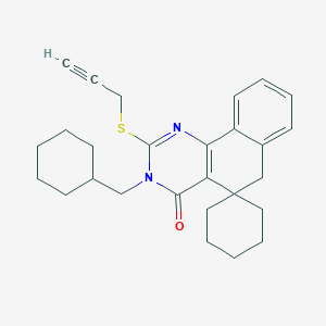 3-(cyclohexylmethyl)-2-(2-propyn-1-ylthio)-3H-spiro[benzo[h]quinazoline-5,1'-cyclohexan]-4(6H)-one