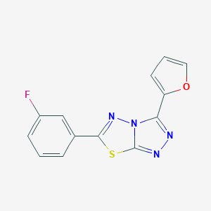 molecular formula C13H7FN4OS B483253 6-(3-Fluorophenyl)-3-(2-furyl)[1,2,4]triazolo[3,4-b][1,3,4]thiadiazole CAS No. 878433-02-4