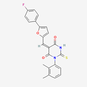 1-(2,3-dimethylphenyl)-5-{[5-(4-fluorophenyl)-2-furyl]methylene}-2-thioxodihydro-4,6(1H,5H)-pyrimidinedione