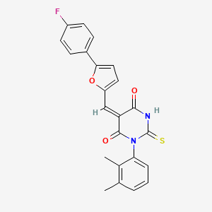 molecular formula C23H17FN2O3S B4832537 1-(2,3-dimethylphenyl)-5-{[5-(4-fluorophenyl)-2-furyl]methylene}-2-thioxodihydro-4,6(1H,5H)-pyrimidinedione 