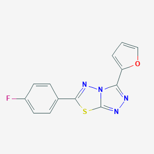 molecular formula C13H7FN4OS B483255 6-(4-Fluorophenyl)-3-(2-furyl)[1,2,4]triazolo[3,4-b][1,3,4]thiadiazole CAS No. 878433-07-9