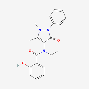 N-(1,5-dimethyl-3-oxo-2-phenyl-2,3-dihydro-1H-pyrazol-4-yl)-N-ethyl-2-hydroxybenzamide