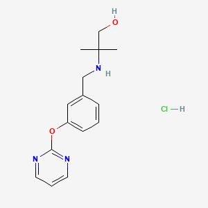 molecular formula C15H20ClN3O2 B4832558 2-methyl-2-{[3-(2-pyrimidinyloxy)benzyl]amino}-1-propanol hydrochloride 