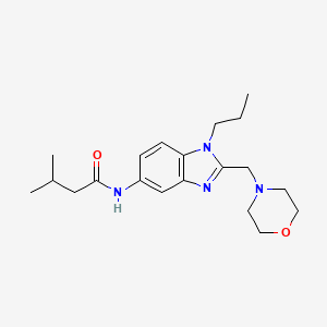 molecular formula C20H30N4O2 B4832582 3-methyl-N-[2-(4-morpholinylmethyl)-1-propyl-1H-benzimidazol-5-yl]butanamide 