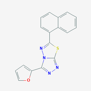 molecular formula C17H10N4OS B483259 3-(2-Furyl)-6-(1-naphthyl)[1,2,4]triazolo[3,4-b][1,3,4]thiadiazole CAS No. 878433-17-1