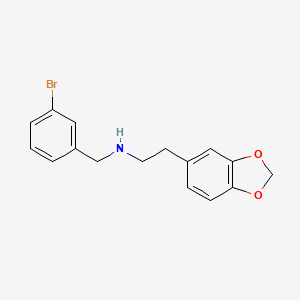 molecular formula C16H16BrNO2 B4832596 2-(1,3-benzodioxol-5-yl)-N-(3-bromobenzyl)ethanamine 