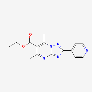 molecular formula C15H15N5O2 B4832656 ethyl 5,7-dimethyl-2-(4-pyridinyl)[1,2,4]triazolo[1,5-a]pyrimidine-6-carboxylate 