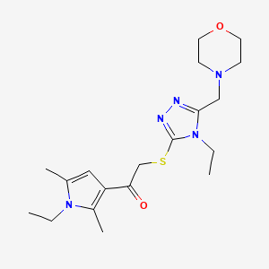 1-(1-ethyl-2,5-dimethyl-1H-pyrrol-3-yl)-2-{[4-ethyl-5-(4-morpholinylmethyl)-4H-1,2,4-triazol-3-yl]thio}ethanone