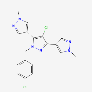 4'-chloro-1'-(4-chlorobenzyl)-1,1''-dimethyl-1H,1'H,1''H-4,3':5',4''-terpyrazole