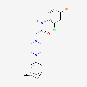 2-[4-(1-adamantyl)-1-piperazinyl]-N-(4-bromo-2-chlorophenyl)acetamide