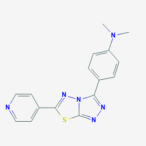 N,N-dimethyl-4-(6-pyridin-4-yl-[1,2,4]triazolo[3,4-b][1,3,4]thiadiazol-3-yl)aniline