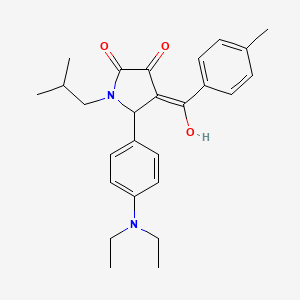 5-[4-(diethylamino)phenyl]-3-hydroxy-1-isobutyl-4-(4-methylbenzoyl)-1,5-dihydro-2H-pyrrol-2-one