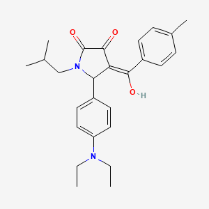 molecular formula C26H32N2O3 B4832715 5-[4-(diethylamino)phenyl]-3-hydroxy-1-isobutyl-4-(4-methylbenzoyl)-1,5-dihydro-2H-pyrrol-2-one 