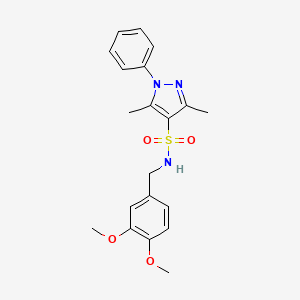 N-(3,4-dimethoxybenzyl)-3,5-dimethyl-1-phenyl-1H-pyrazole-4-sulfonamide