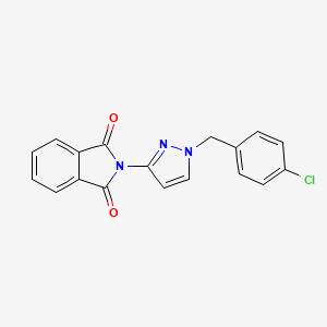 molecular formula C18H12ClN3O2 B4832740 2-[1-(4-chlorobenzyl)-1H-pyrazol-3-yl]-1H-isoindole-1,3(2H)-dione 