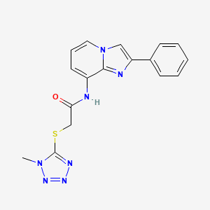 molecular formula C17H15N7OS B4832749 2-[(1-methyl-1H-tetrazol-5-yl)thio]-N-(2-phenylimidazo[1,2-a]pyridin-8-yl)acetamide 