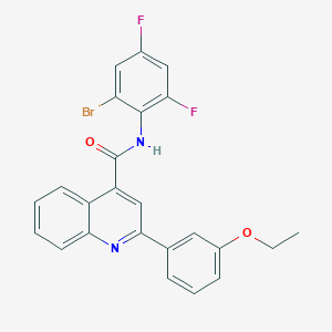 N-(2-bromo-4,6-difluorophenyl)-2-(3-ethoxyphenyl)-4-quinolinecarboxamide