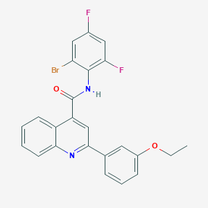 molecular formula C24H17BrF2N2O2 B4832766 N-(2-bromo-4,6-difluorophenyl)-2-(3-ethoxyphenyl)-4-quinolinecarboxamide 