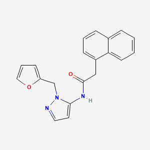 molecular formula C20H17N3O2 B4832777 N-[1-(2-furylmethyl)-1H-pyrazol-5-yl]-2-(1-naphthyl)acetamide 