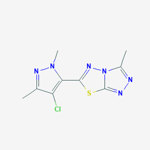 6-(4-chloro-1,3-dimethyl-1H-pyrazol-5-yl)-3-methyl[1,2,4]triazolo[3,4-b][1,3,4]thiadiazole