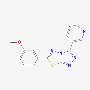 molecular formula C15H11N5OS B483280 6-(3-Methoxyphenyl)-3-(pyridin-3-yl)[1,2,4]triazolo[3,4-b][1,3,4]thiadiazole CAS No. 573948-20-6