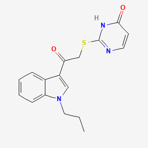 2-{[2-oxo-2-(1-propyl-1H-indol-3-yl)ethyl]thio}-4(1H)-pyrimidinone