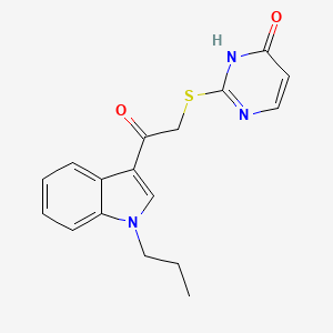 molecular formula C17H17N3O2S B4832807 2-{[2-oxo-2-(1-propyl-1H-indol-3-yl)ethyl]thio}-4(1H)-pyrimidinone 