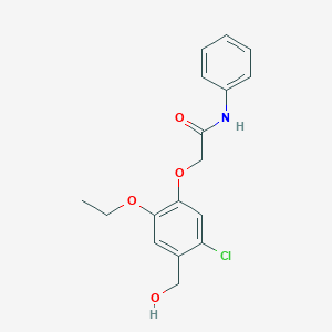 molecular formula C17H18ClNO4 B4832839 2-[5-chloro-2-ethoxy-4-(hydroxymethyl)phenoxy]-N-phenylacetamide 
