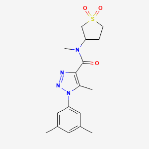 molecular formula C17H22N4O3S B4832887 1-(3,5-dimethylphenyl)-N-(1,1-dioxidotetrahydro-3-thienyl)-N,5-dimethyl-1H-1,2,3-triazole-4-carboxamide 