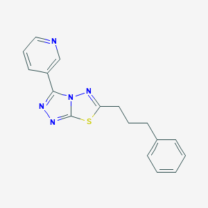 molecular formula C17H15N5S B483292 6-(3-Phenylpropyl)-3-(3-pyridinyl)[1,2,4]triazolo[3,4-b][1,3,4]thiadiazole CAS No. 878431-97-1