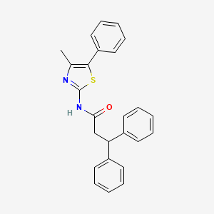 molecular formula C25H22N2OS B4832920 N-(4-methyl-5-phenyl-1,3-thiazol-2-yl)-3,3-diphenylpropanamide 