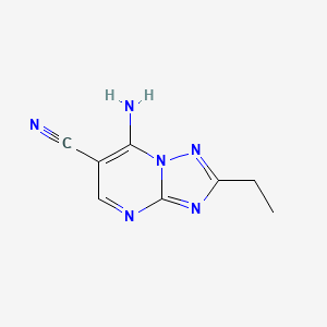 molecular formula C8H8N6 B4832928 7-amino-2-ethyl[1,2,4]triazolo[1,5-a]pyrimidine-6-carbonitrile 