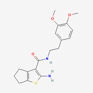 molecular formula C18H22N2O3S B4832936 2-amino-N-[2-(3,4-dimethoxyphenyl)ethyl]-5,6-dihydro-4H-cyclopenta[b]thiophene-3-carboxamide 