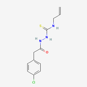 molecular formula C12H14ClN3OS B4832971 N-allyl-2-[(4-chlorophenyl)acetyl]hydrazinecarbothioamide 