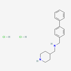 molecular formula C19H26Cl2N2 B4832992 (4-biphenylylmethyl)(4-piperidinylmethyl)amine dihydrochloride 