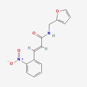 N-(2-furylmethyl)-3-(2-nitrophenyl)acrylamide