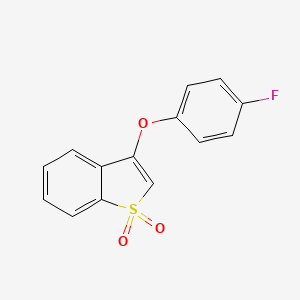 molecular formula C14H9FO3S B4833016 1,1-dioxido-1-benzothien-3-yl 4-fluorophenyl ether CAS No. 692266-79-8