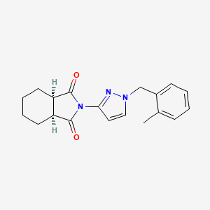 molecular formula C19H21N3O2 B4833027 (3aR,7aS)-2-[1-(2-methylbenzyl)-1H-pyrazol-3-yl]hexahydro-1H-isoindole-1,3(2H)-dione 