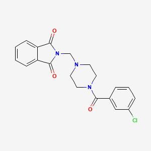 molecular formula C20H18ClN3O3 B4833033 2-{[4-(3-chlorobenzoyl)-1-piperazinyl]methyl}-1H-isoindole-1,3(2H)-dione 