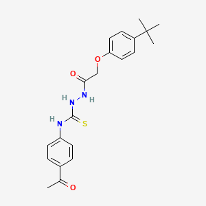 N-(4-acetylphenyl)-2-[(4-tert-butylphenoxy)acetyl]hydrazinecarbothioamide