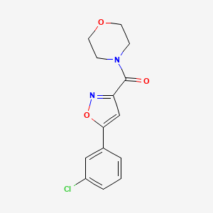 4-{[5-(3-chlorophenyl)-3-isoxazolyl]carbonyl}morpholine