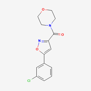 molecular formula C14H13ClN2O3 B4833052 4-{[5-(3-chlorophenyl)-3-isoxazolyl]carbonyl}morpholine 