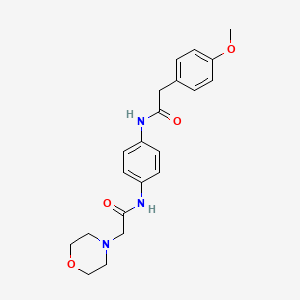 molecular formula C21H25N3O4 B4833063 2-(4-methoxyphenyl)-N-{4-[(4-morpholinylacetyl)amino]phenyl}acetamide 