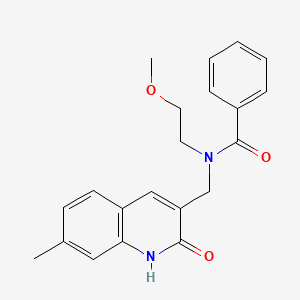 molecular formula C21H22N2O3 B4833076 N-[(2-hydroxy-7-methyl-3-quinolinyl)methyl]-N-(2-methoxyethyl)benzamide 