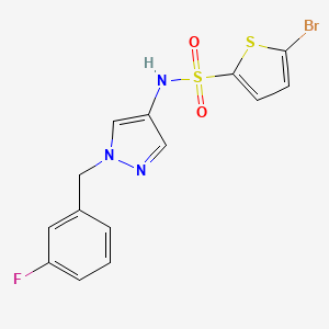 molecular formula C14H11BrFN3O2S2 B4833083 5-bromo-N-[1-(3-fluorobenzyl)-1H-pyrazol-4-yl]-2-thiophenesulfonamide 